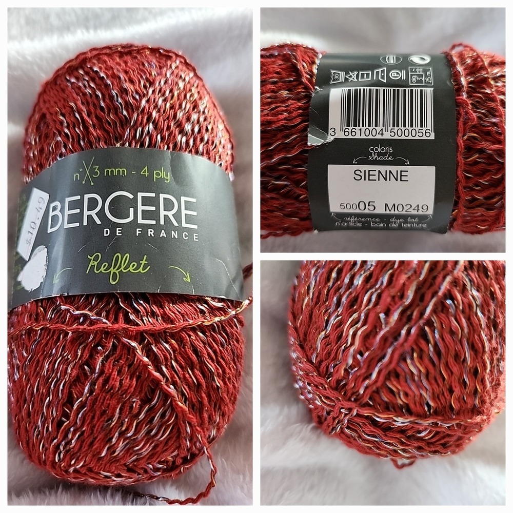 Bergere de France Reflet Yarn Sienne 50005 Metallic 4-Ply 100g 328yds France